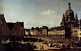 View Of The New Market In Dresden by Bernardo Bellotto